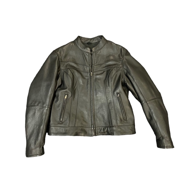 Street & Steel Woman’s Leather Motorcycle Jacket Large - Picture 1 of 9